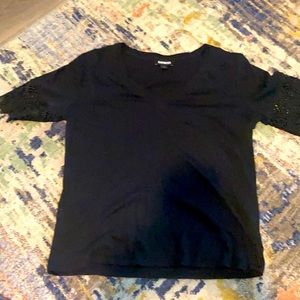 Express lace sleeve top